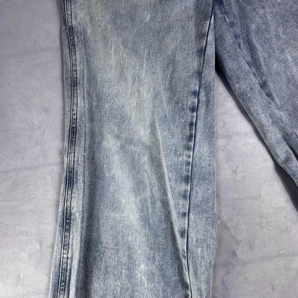 PacSun Womens Baggy Jeans Blue Denim 5-Pocket Raw Hem Light Wash Whisker 26 - Picture 7 of 16